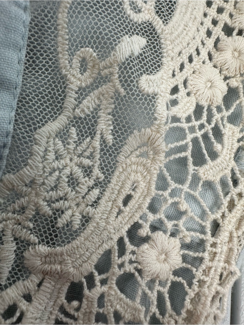 Sundance Cecilia Lace Pintuck Ruffle Blouse Prairie Cottage Romantic Heirloom PS - Picture 10 of 12